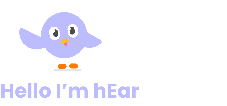 hEar bird mascot saying hello