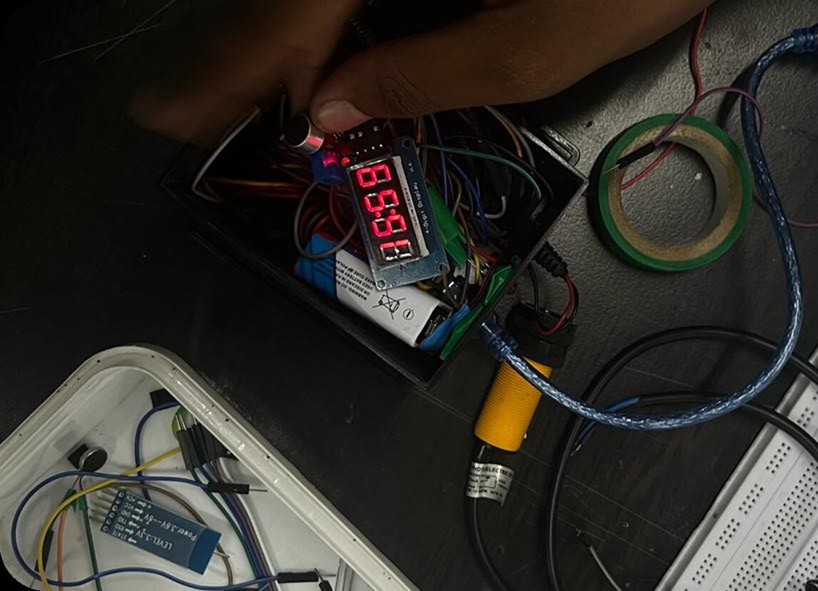hEar prototype internals and wiring during assembly